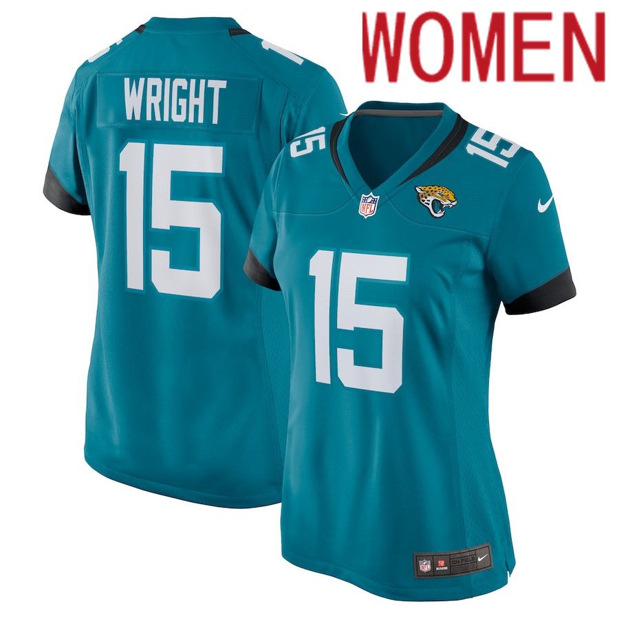 Women Jacksonville Jaguars #15 Matthew Wright Nike Green Game NFL Jersey->women nfl jersey->Women Jersey